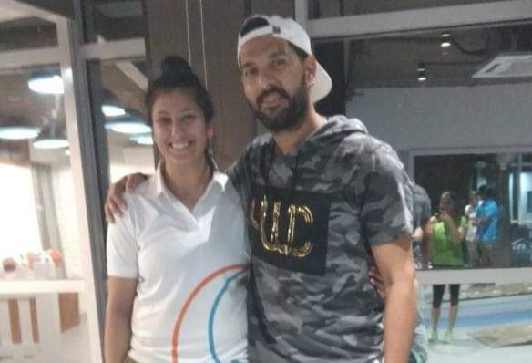 Navnita with Yuvraj Singh