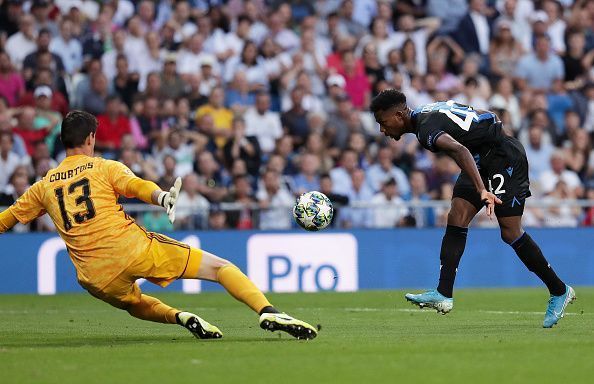 Emmanuel Bonaventure lobs Thibaut Courtois for his brace