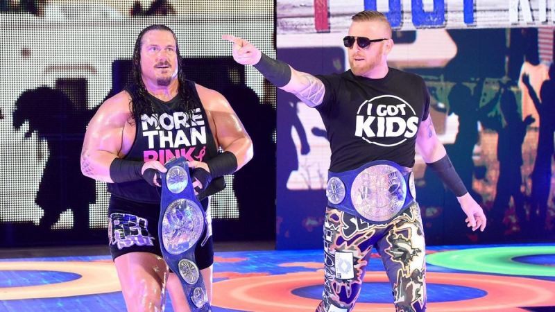 The first ever SmackDown tag team champions