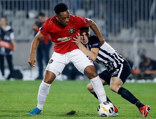 Martial showed few signs of willingness to run off the ball