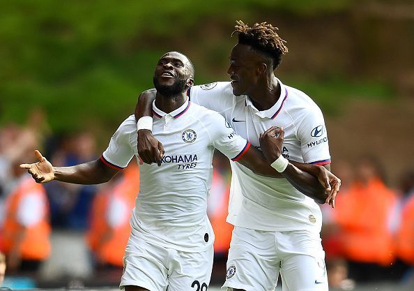 Chelsea&#039;s Fikayo Tomori (L) is set to don the famous England white