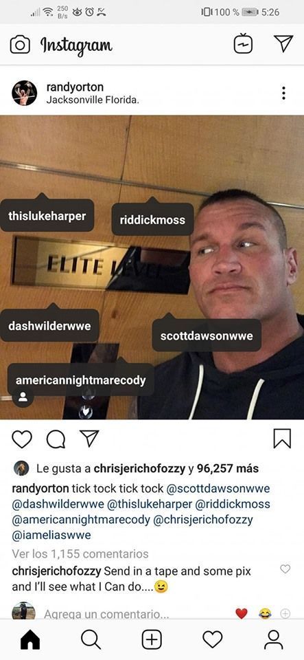 Randy Orton's Instagram post