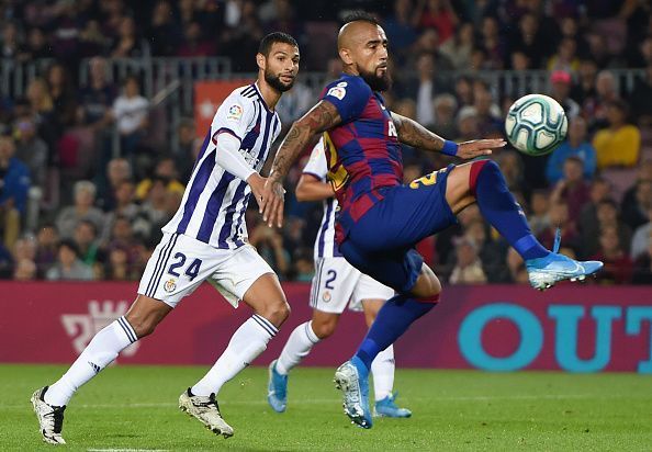 Arturo Vidal was everywhere in the game against Valladolid.