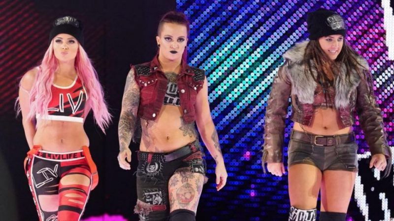 Ruby Riott with the RIott Squad