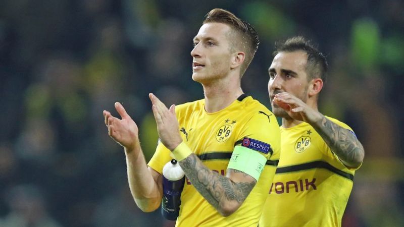 Marco Reus (left) and Paco Alcacer have scored five Bundesliga goals apiece this season