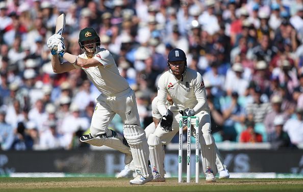 Steve Smith in action against England