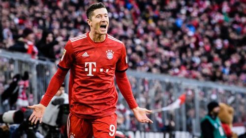 Robert Lewandowski is the leading marksman in the Bundesliga this season