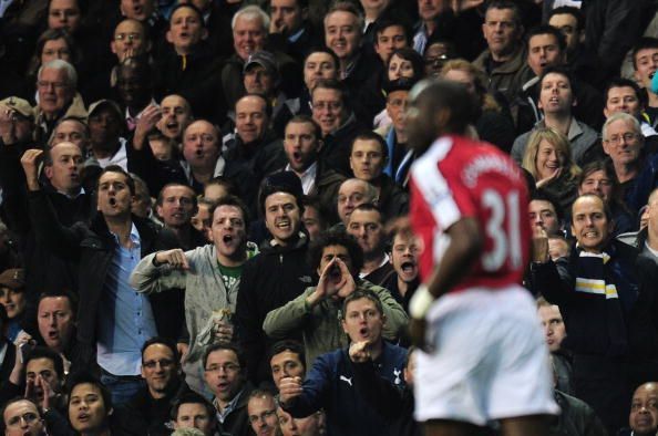 Sol Campbell is jeered by Tottenham Hotspur fans