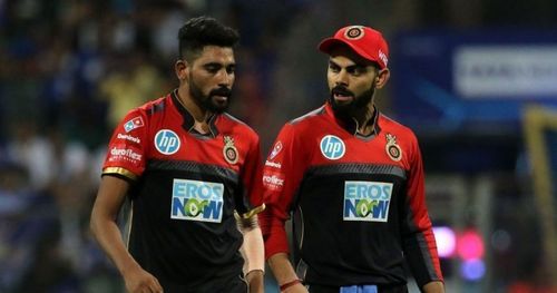 Mohammed Siraj (L) endured a horrible IPL 2019