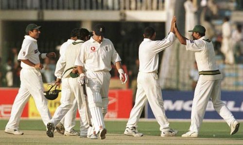 Pakistan v England at Gadaffi Stadium