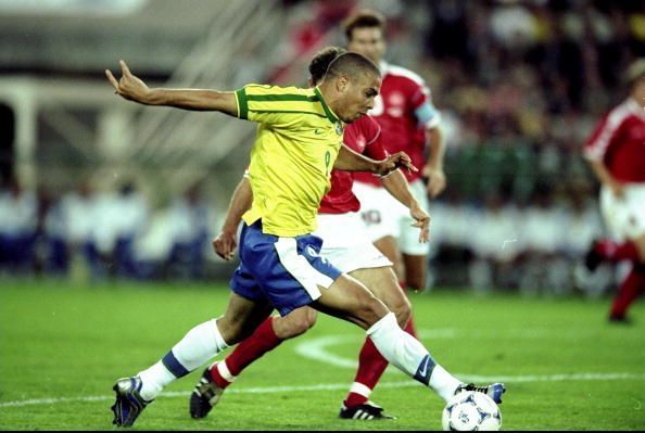 Ronaldo playing for Brazil