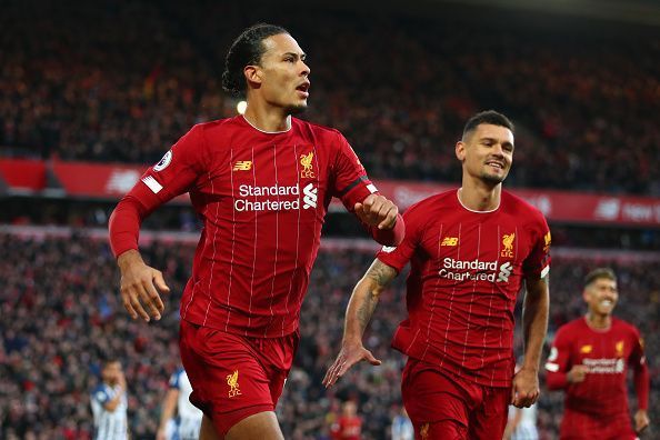 Virgil van Dijk scored both of Liverpool's goals