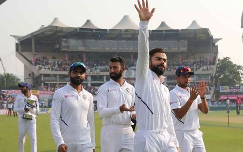 Virat Kohli after sealing the Test series against Bangladesh in Kolkata.