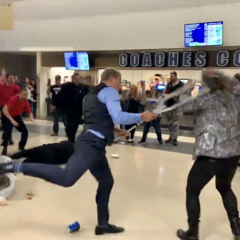 Cody brawls with Jericho near the concession stands during an episode of Dynamite.