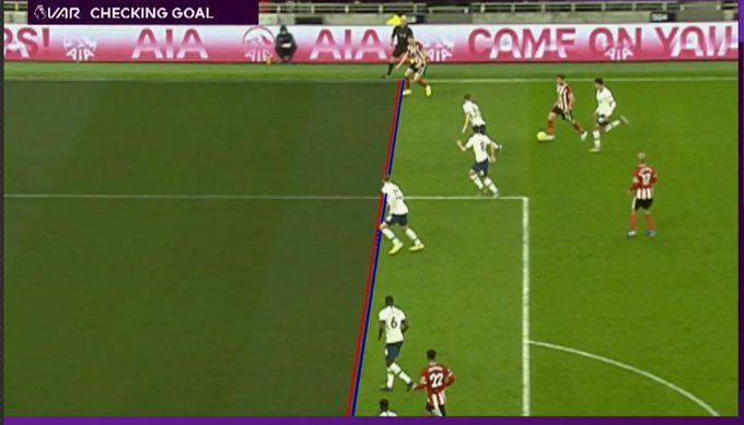 Lundstram was adjudged to have been offside by a few millimeters.