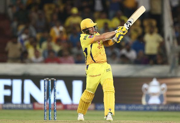 Shane Watson opens the innings for Chennai Super Kings