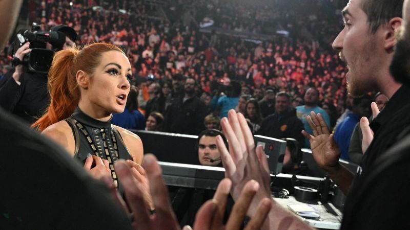 Becky Lynch assaulted a security guard to start the show