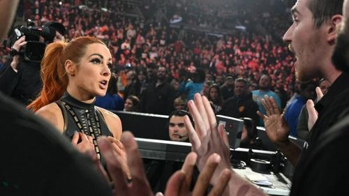 Becky Lynch assaulted a security guard to start the show