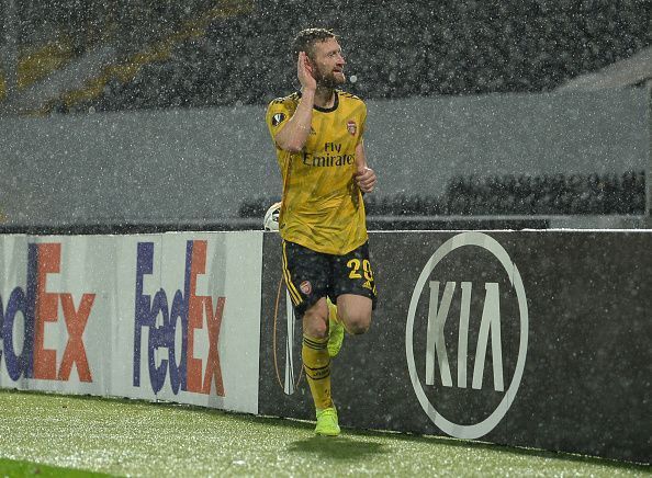 Shkodran Mustafi made no mistake in slotting his header past Douglas Jesus