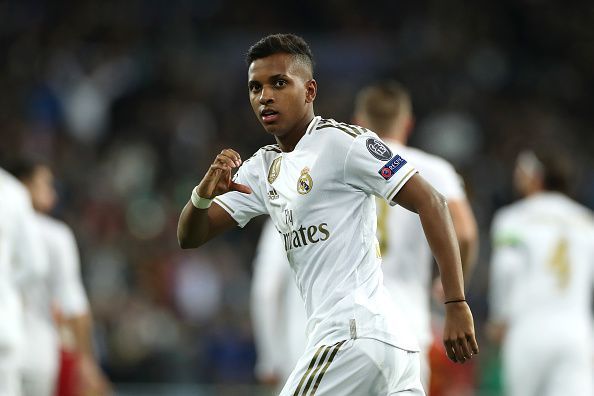 Star in the making: Rodrygo netted a hat-trick on just his second Champions League appearance