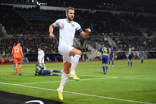 Harry Kane celebrates yet another goal