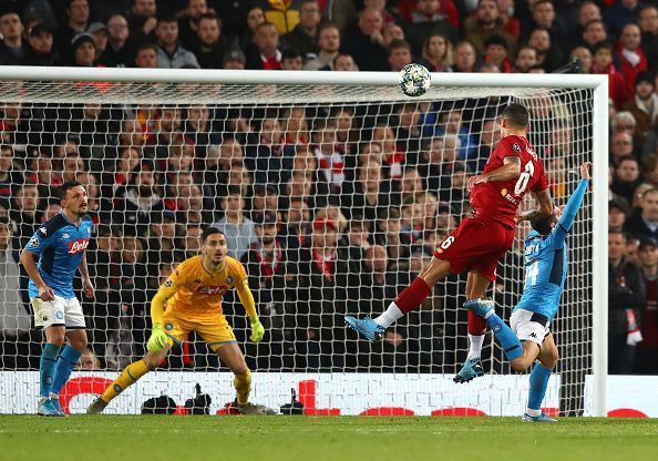 Lovren headed the ball into the back of the net to equalise for Liverpool