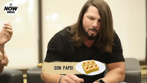 AJ Styles tries son papdi!