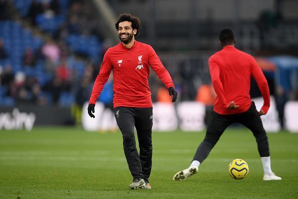 Salah was an unused sub in Liverpool's 2-1 victory over Crystal Palace on Saturday