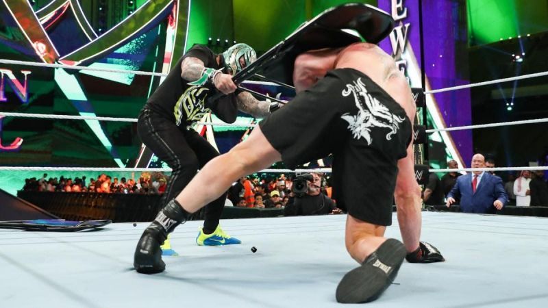 Rey Mysterio and Brock Lesnar