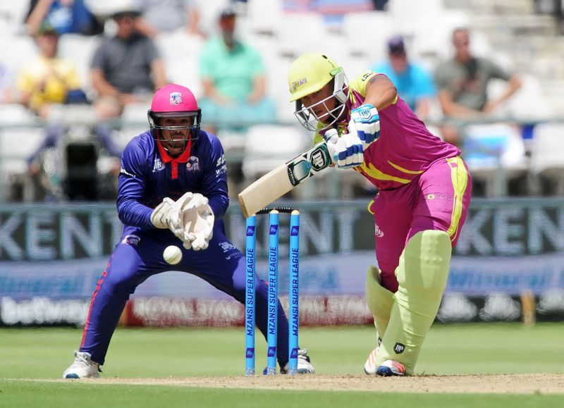 Henry Davids of Paarl Rocks is seen in action