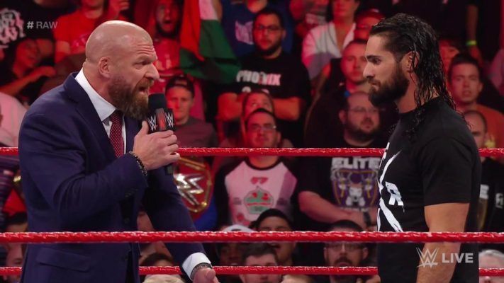 Image result for triple h seth rollins raw 2019