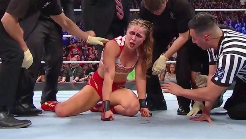 Ronda Rousey after her match at WWE Survivor Series 2018