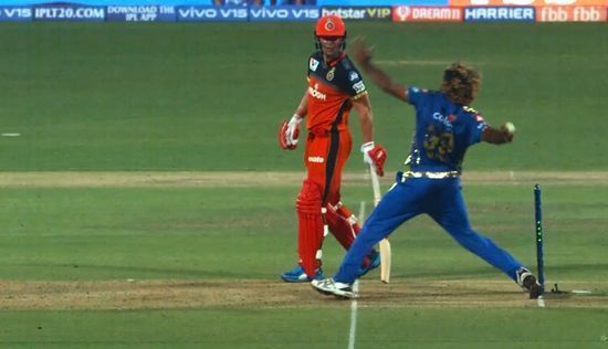 Lasith Malinga&#039;s no ball that was missed by umpire in IPL 2019