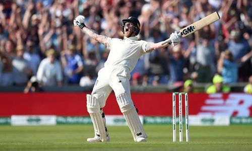 Ben Stokes after hitting the winning runs in Leeds