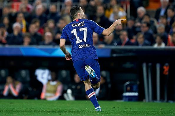 Kovacic scored his first Chelsea goal against Valencia