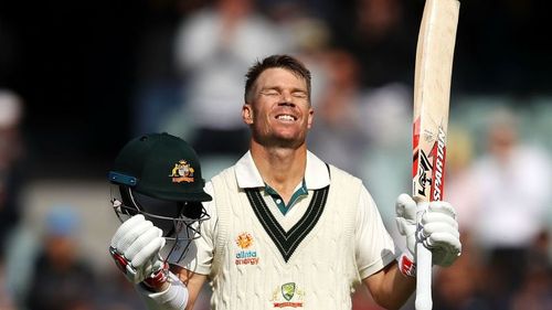 David Warner celebrates his triple-hundred against Pakistan