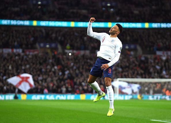 Alex Oxlade-Chamberlain marked his international return with a fantastic goal