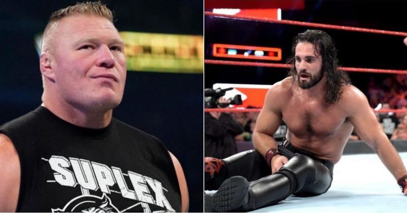 Brock Lesnar and Seth Rollins