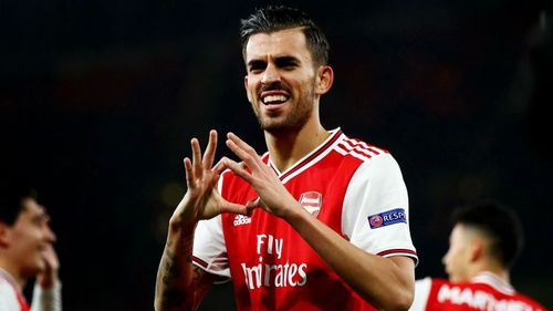 Dani Ceballos in action for Arsenal