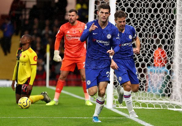 Christian Pulisic&#039;s tidy finish at the near post doubled Chelsea&#039;s advantage