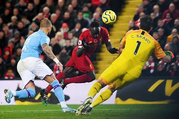 Claudio Bravo was the stand-in keeper for the day