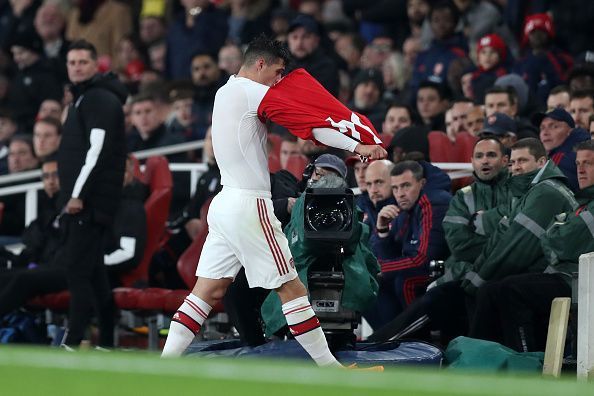 Granit Xhaka divided opinion when he was substituted in the match against Crystal Palace.