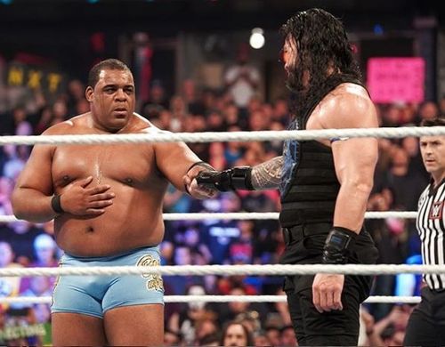 Post-match segment between Roman Reigns and Keith Lee