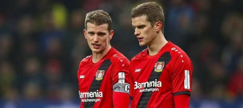 The Bender brothers in action for Leverkusen 