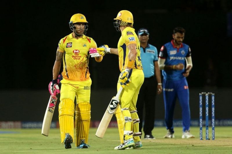 Faf du Plessis and Shane Watson (Image Courtesy: BCCI/IPLT20.COM)