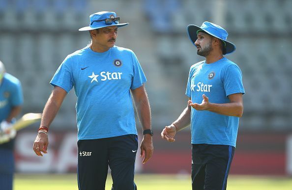 Ravi Shastri and Harbhajan Singh