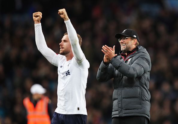 Jordan Henderson and Jurgen Klopp - Liverpool celebrates