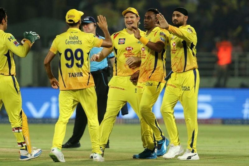 CSK players celebrating a wicket (Image Courtesy: BCCI/IPLT20.COM)