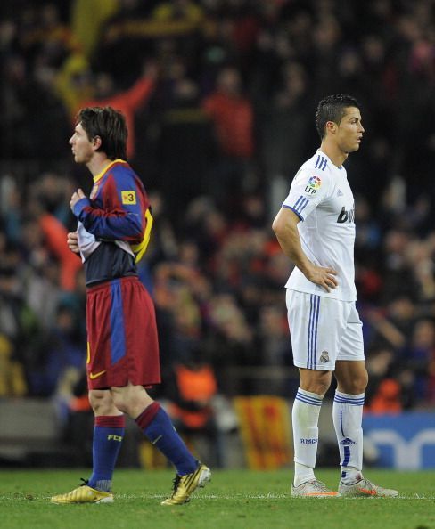 Lionel Messi (L) and Cristiano Ronaldo (R)