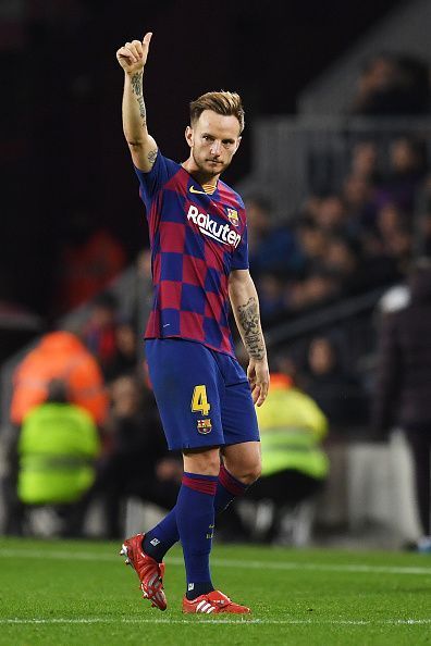 Rakitic&Auml; in the FC Barcelona v RCD Mallorca La Liga fixture 